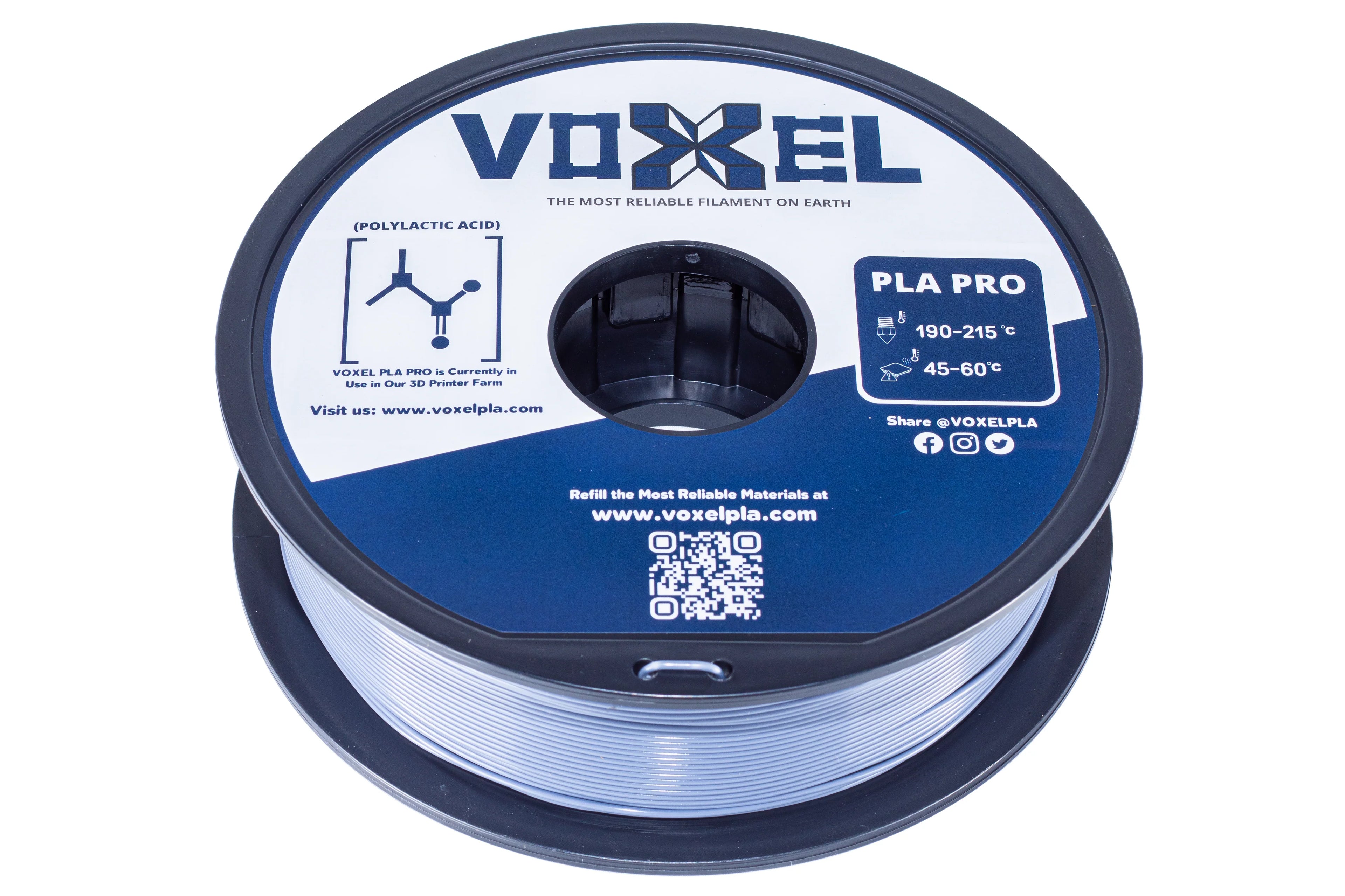 VOXELPLA PLA+ HS (Pro) Grey 1.75mm Filament (1kg)