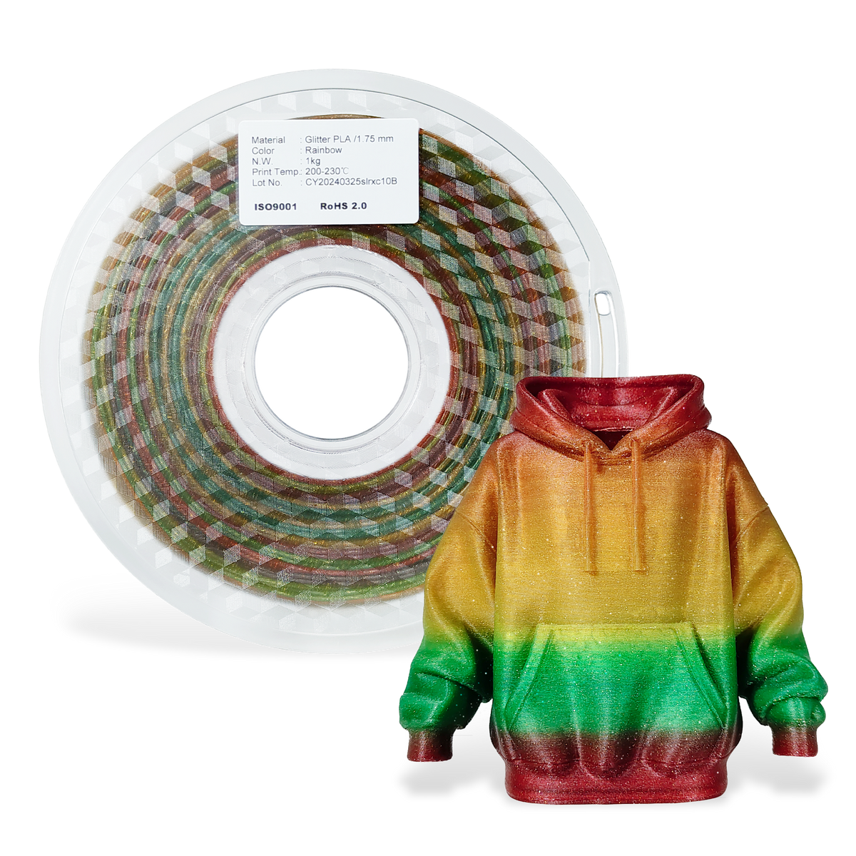 Layer Junkies Shining Rainbow PLA | 1.75mm, 1kg